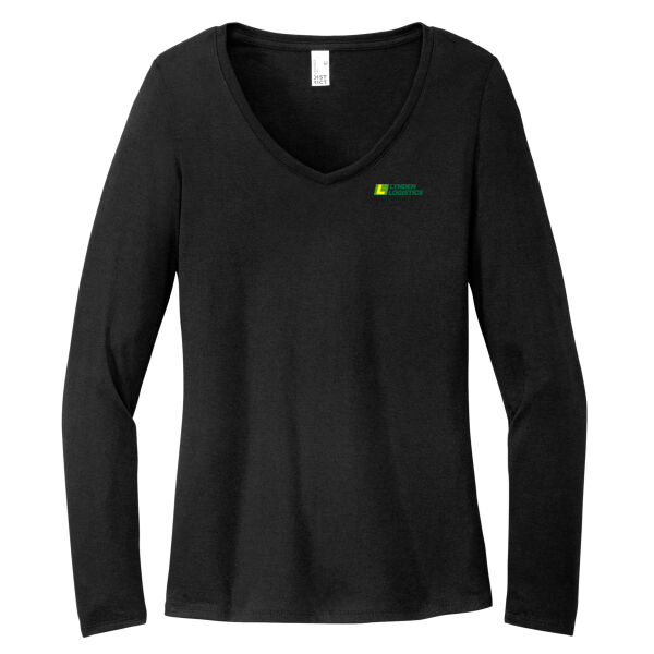 District® Women’s Perfect Tri® Long Sleeve V-Neck Tee - DT135 Thumbnail